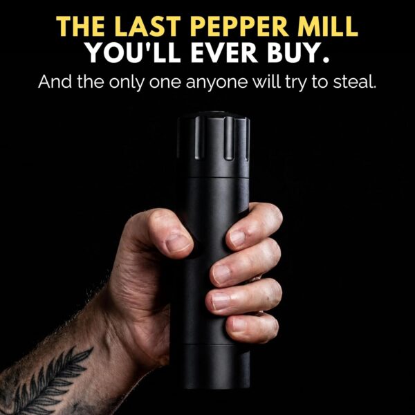 MANNKITCHEN Pepper Cannon - Professional Pepper Grinder & Mill, 10x Faster