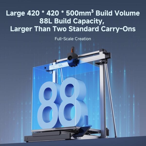 Anycubic Kobra 3 Max V2 Combo 3D Printer, 88L Build Volume, Up to 8-Color