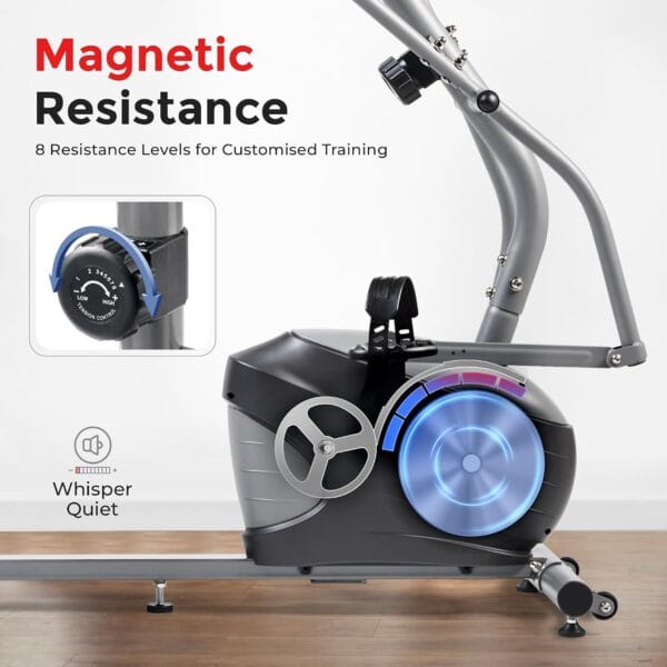 Sunny Health & Fitness Smart Recumbent Cross Trainer for Full-Body Exercise