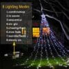 Kwaiffeo Christmas Decorations Outside, 12.6FT 350 LED 8 Modes Star Christmas Lights Outdoor