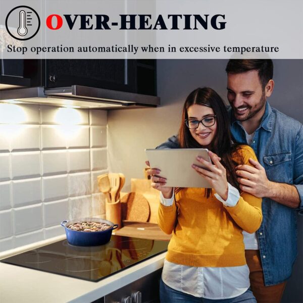Hobsir Ceramic Hob, Built-in Electric Cooker Hob 4 Burners 60 cm [Energy Class A+]