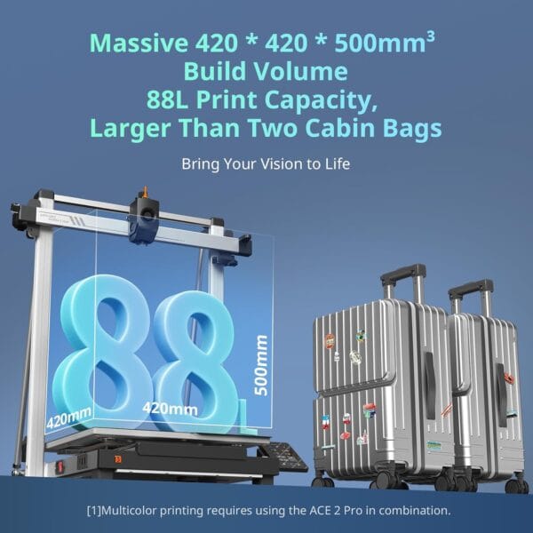 Anycubic Kobra 3 Max V2 FDM 3D Printer, 420×420×500mm³ Large Print Volume