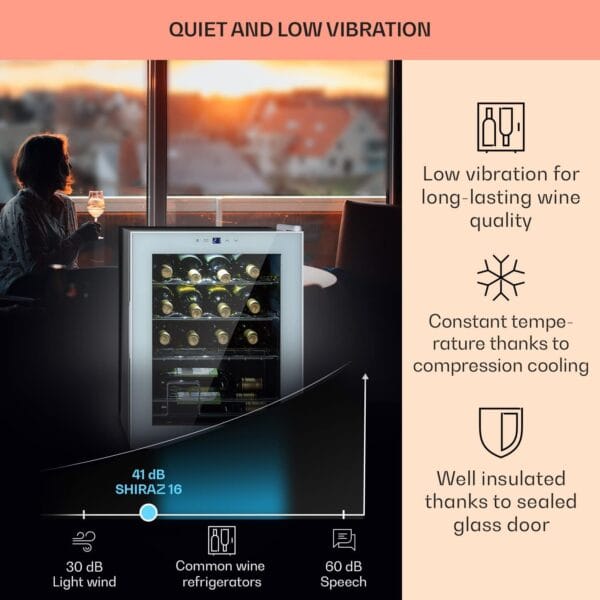 Klarstein Shiraz Wine Cooler White – 28 Bottles
