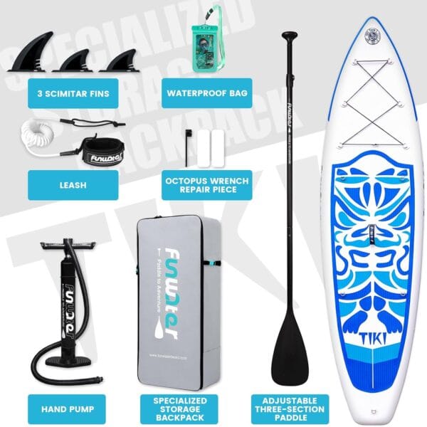 FunWater TIKI Inflatable Stand Up Paddle Board SUP
