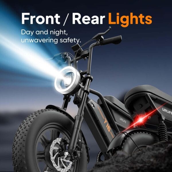 URLIFE Electric Bike for Adults, 16" x 3.0 Fat Tires Ebike