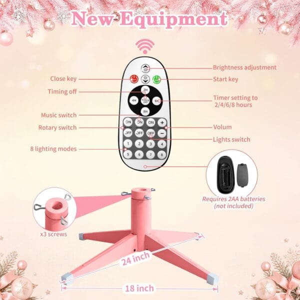 71mxz9nJnjL._AC_SL1500_ Pink Rotating Christmas Tree Prelit 7ft