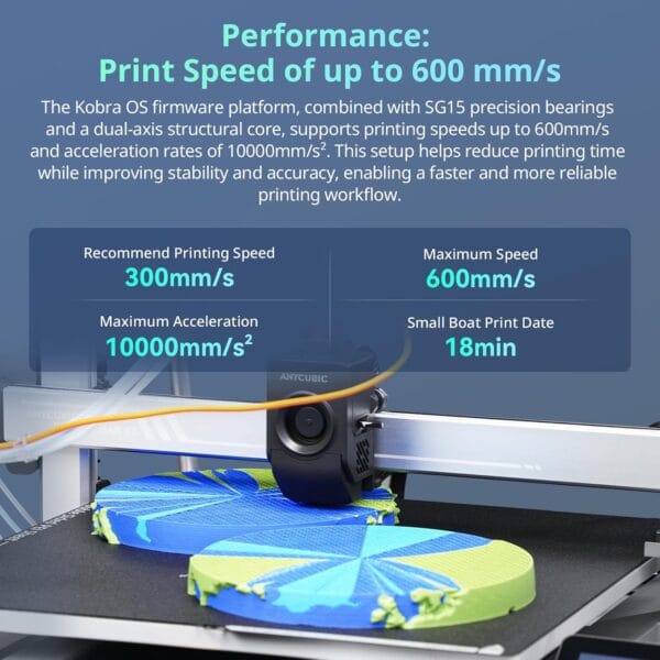 Anycubic Kobra 3 Max V2 FDM 3D Printer, 420×420×500mm³ Large Print Volume