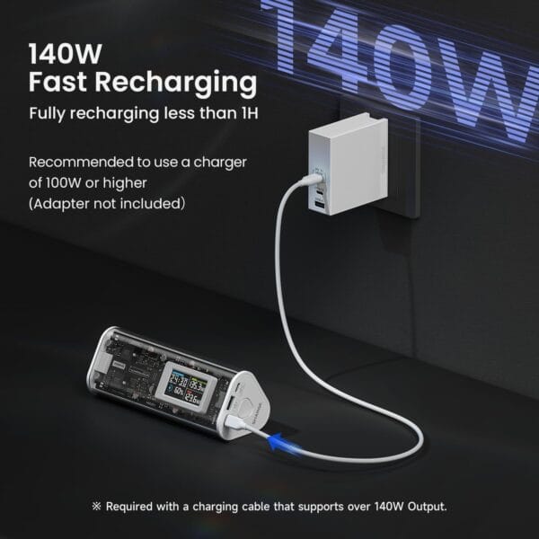 SHARGE SHARGEEK 170 Power Bank 170W Total Output 24,000mAh for Laptops