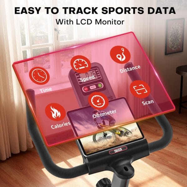 DMASUN Upgraded Exercise Bike for Home Gym Use with LCD Display