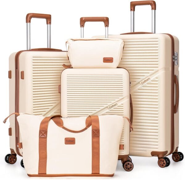 Cosbarn Luggage Sets 5 Piece Suitcases with Wheels