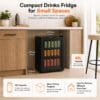 Cookology 70L Under-Counter Drinks Fridge - Beer & Wine Storage - Black [Energy Class F]