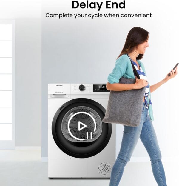 Hisense DH1Q802BW2 60cm Freestanding 8 KG Heatpump Front Load Tumble Dryer