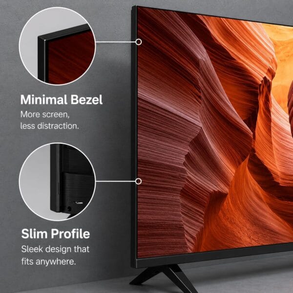 EMtronics 32 inch HD LED TV Black with Freeview, HDMI, USB Media Player, Coaxial, AUX, PVR Recording