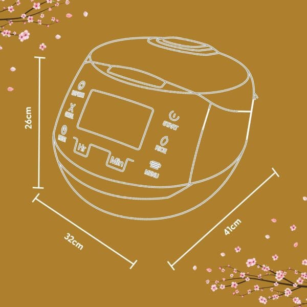 71q4tE6MjkL._AC_SL1500_ Yum Asia Sakura Rice Cooker - Black and Silver - 8 Cups
