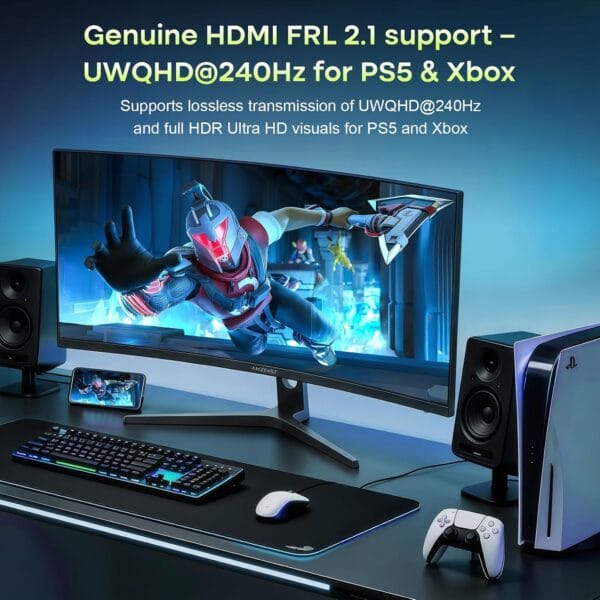Amzfast 34 Inch Ultrawide Curved Gaming Monitor