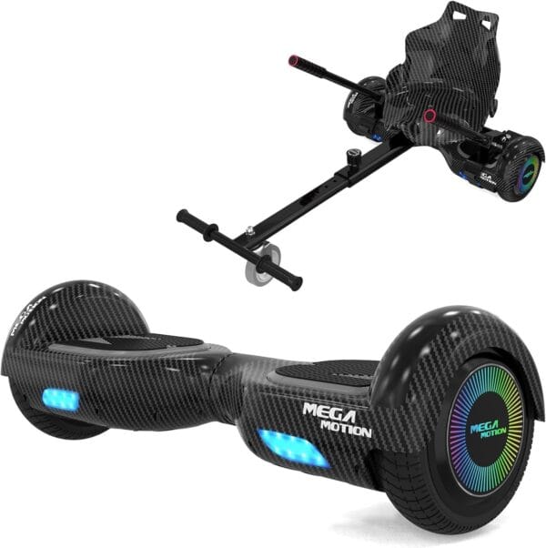 71qo+YfbXeL._AC_SL1500_ MEGA MOTION Hoverboard Go Kart, Hoverboards with Hoverkart for kids