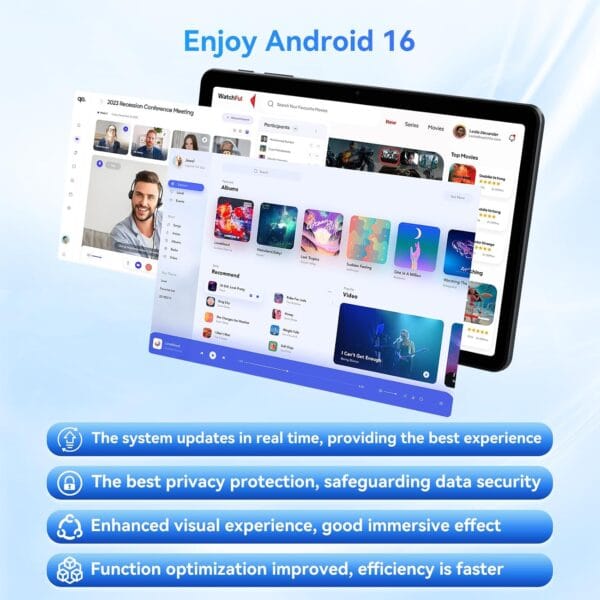 Tablet 2026 Latest Android 16 Tablets with 10.5 Inch HD+IPS Display