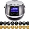 71rGAtg31dL._AC_SL1500_ Yum Asia Sakura Rice Cooker - Black and Silver - 8 Cups