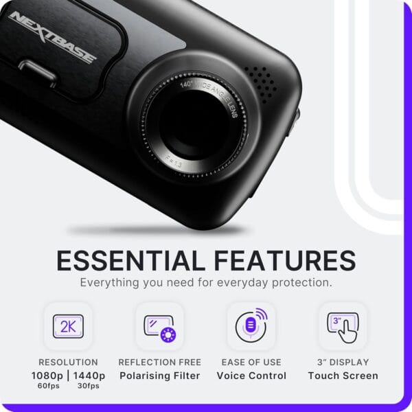 71rK4MaC5PL._AC_SL1500_ Nextbase 522GW Front Dash Cam, 2K 1440p with Wi-Fi and GPS