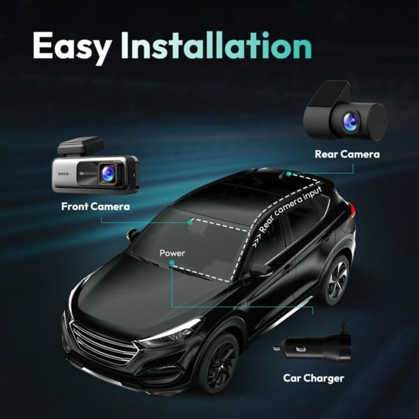 71rr4nozY3L._AC_SL1500_ BOTSLAB 4K Dash Cam Front and Rear, with Hardwire Kit, STARVIS, 64 GB Card