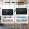 Aobosi Double Induction Hob,Induction Hobs with Black Glass Panel Body
