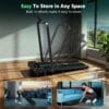 CHAOKE Folding Treadmill for Home with APP & Speakers