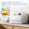COMFEE' Table Top Dishwasher, 6 Place Settings, White [Energy Class D]