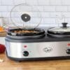 Quest Triple Slow Cooker, Buffet Server & Food Warmer, 7.5L Total Capacity