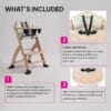 Abiie Beyond Junior Wooden High Chair with Tray - Adjustable and Convertible High Chair for Babies and Toddlers
