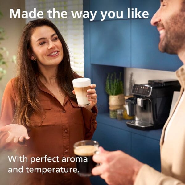PHILIPS 5400 Series Bean to Cup Coffee Machine, LatteGo, 12 Drinks OneTouch