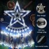 Kwaiffeo Christmas Decorations Outside, 12.6FT 350 LED 8 Modes Star Christmas Lights Outdoor
