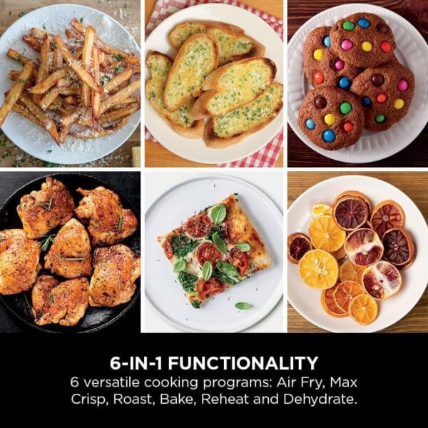 Ninja Double Stack 7.6L 2-Drawer Air Fryer, 6 Cooking Functions, Black