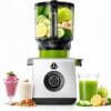 AAOBOSI 3-in-1 Cold Press Juicer, 165mm Wide Feed Chute for Whole Fruits