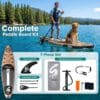 SereneLife Paddle Board Inflatable Stand Up SUP 32in Wide