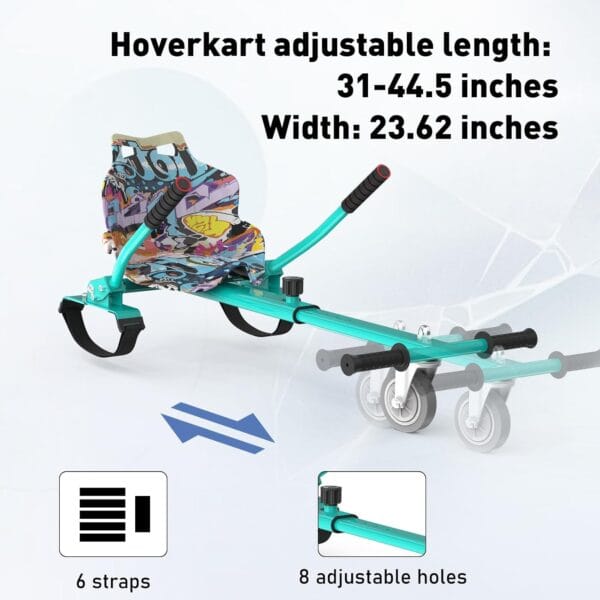 71zMMqhumpL._AC_SL1500_ MEGA MOTION Hoverboard Go Kart, Hoverboards with Hoverkart for kids