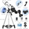 MEEZAA Telescope for Adults Astronomy, 80mm Aperture 600mm Refractor Telescope for Kids & Beginners