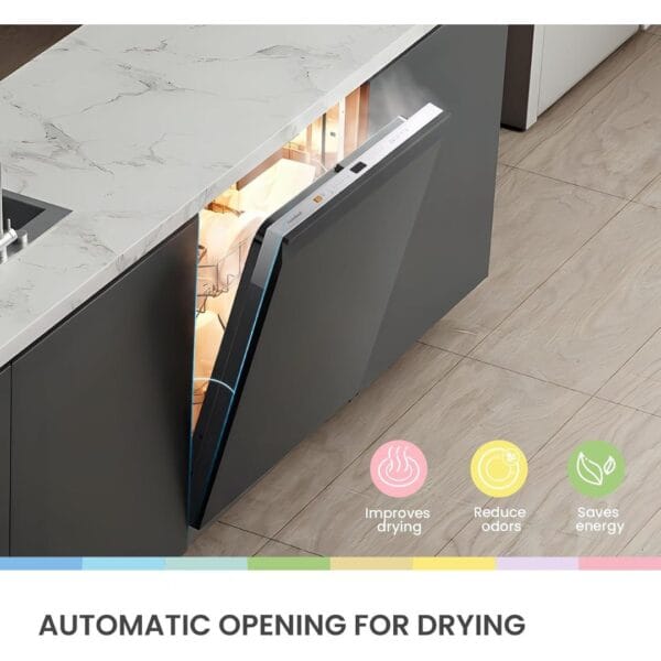 COMFEE' Fully Integrated Dishwasher, 14 Place Settings, Wi-Fi, Built-In [Energy Class C]
