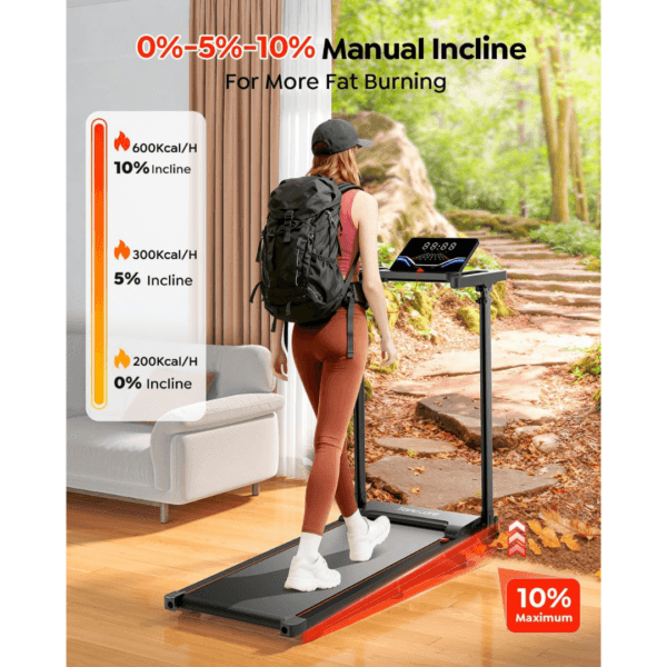 8 Toputure 6 in 1 Folding Treadmill with Retractable Handrail