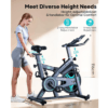 【2026 Upd】Toputure Exercise Bike with APP, Hand Pulse, Shock Absorption