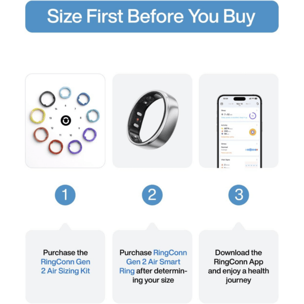 RingConn Gen 2 Air, Ultra-Thin AI Smart Ring