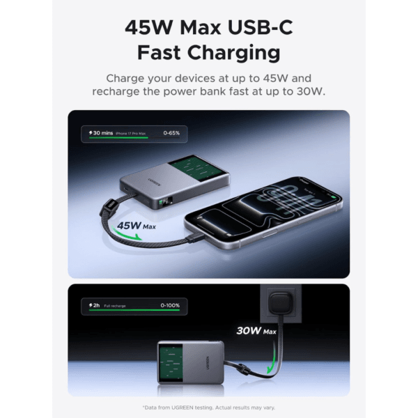 UGREEN MagFlow Pro 25W Qi2 Liquid Cooling Magnetic Power Bank 10,000mAh