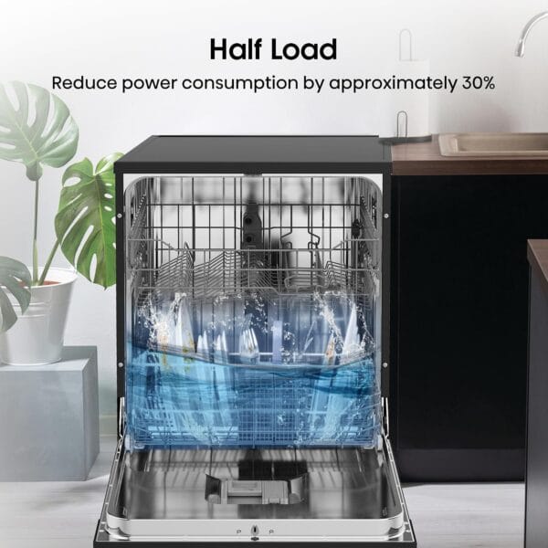 Hisense HS622E90BUK Freestanding Standard Dishwasher 85cm High - E Rated 24 x 23 x 33 inches (L x W x H) [Energy Class E] [Energy Class E]