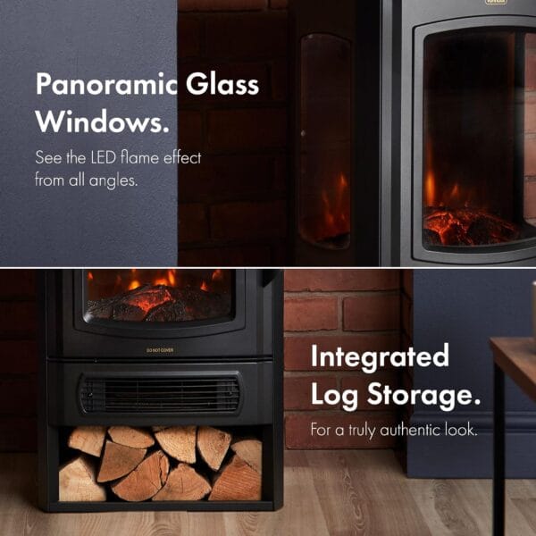 810VwWZ26EL._AC_SL1500_ Vonhaus Electric Log Burner 2000W β 2 Heat Settings β Black
