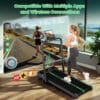 CHAOKE Folding Treadmill for Home with APP & Speakers