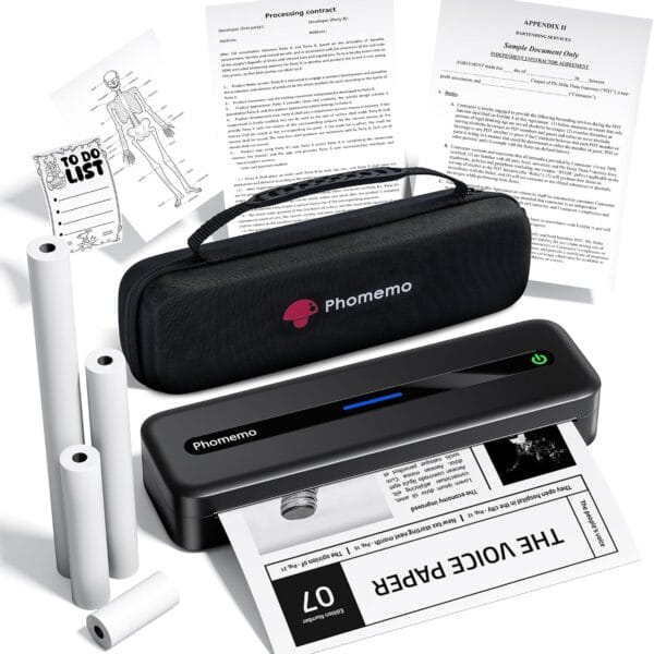 Phomemo M832 Thermal Portable Inkless Printers A4 300DPI - Black Kit