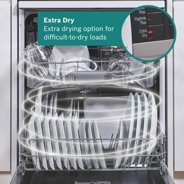 Bosch Series 2 SMS26AW08G Freestanding Dishwasher, 60cm, White [Energy Class E]
