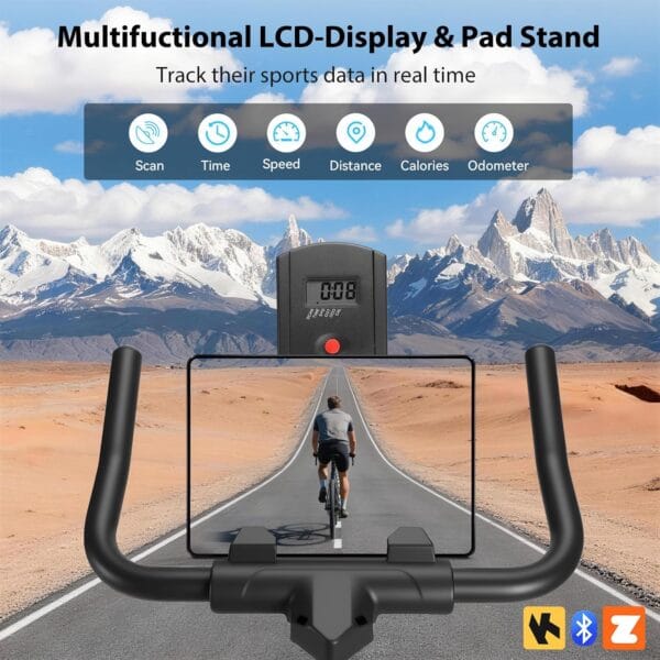 Wenoker Exercise Bike for Home Gym Use with LCD Display & APP
