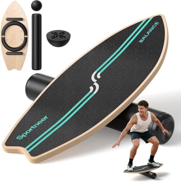 Sportneer Surf Balance Board Adult, Surfing Skateboard Training 200KG