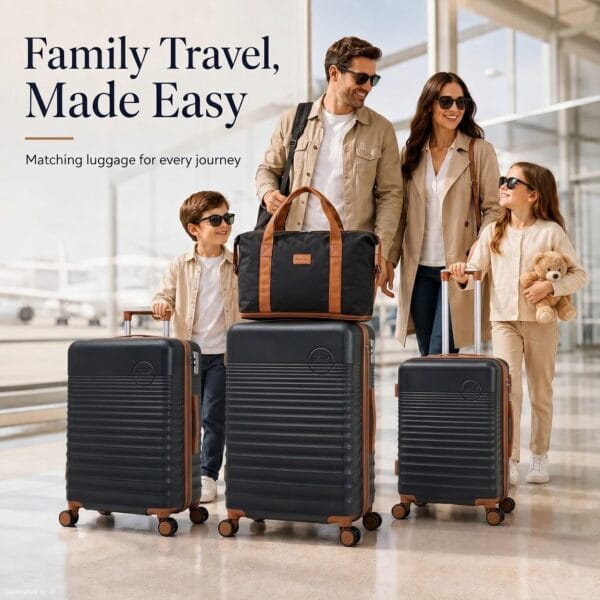 815LTT1qbyL._AC_SL1500_ CONCEPTEN Luggage Sets 5 Piece