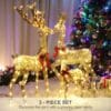 HOYECHI Lighted Christmas Decoration Deer 3 Piece